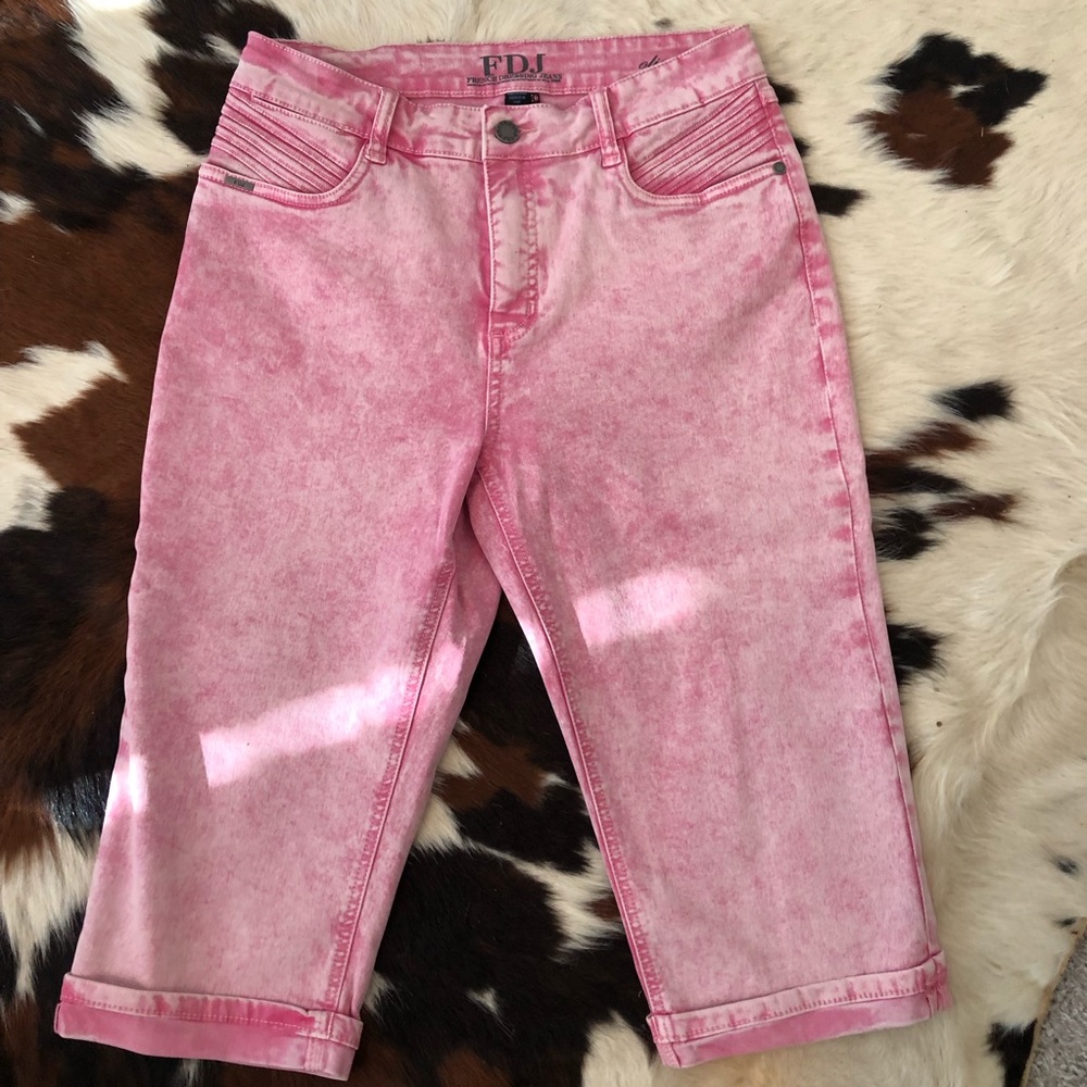 VTG French Dressing Pink Acid Wash Pedal Pushers